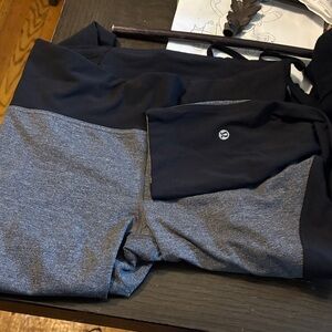 lululemon athletica Black and Gray Leggings